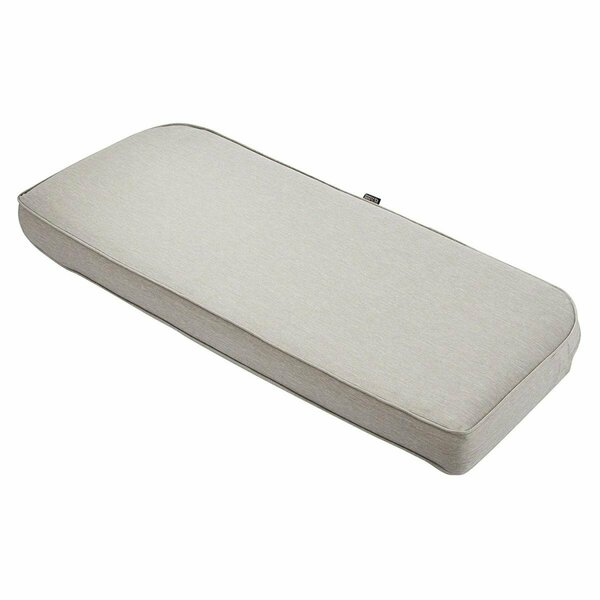 Classic Accessories Montlake Bench Contoured Cushion Foam And Slip Cover, Heather Grey - 41 x 18 x 3 in. CL57558